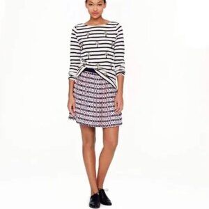J. Crew Diamond Print Silk Skirt